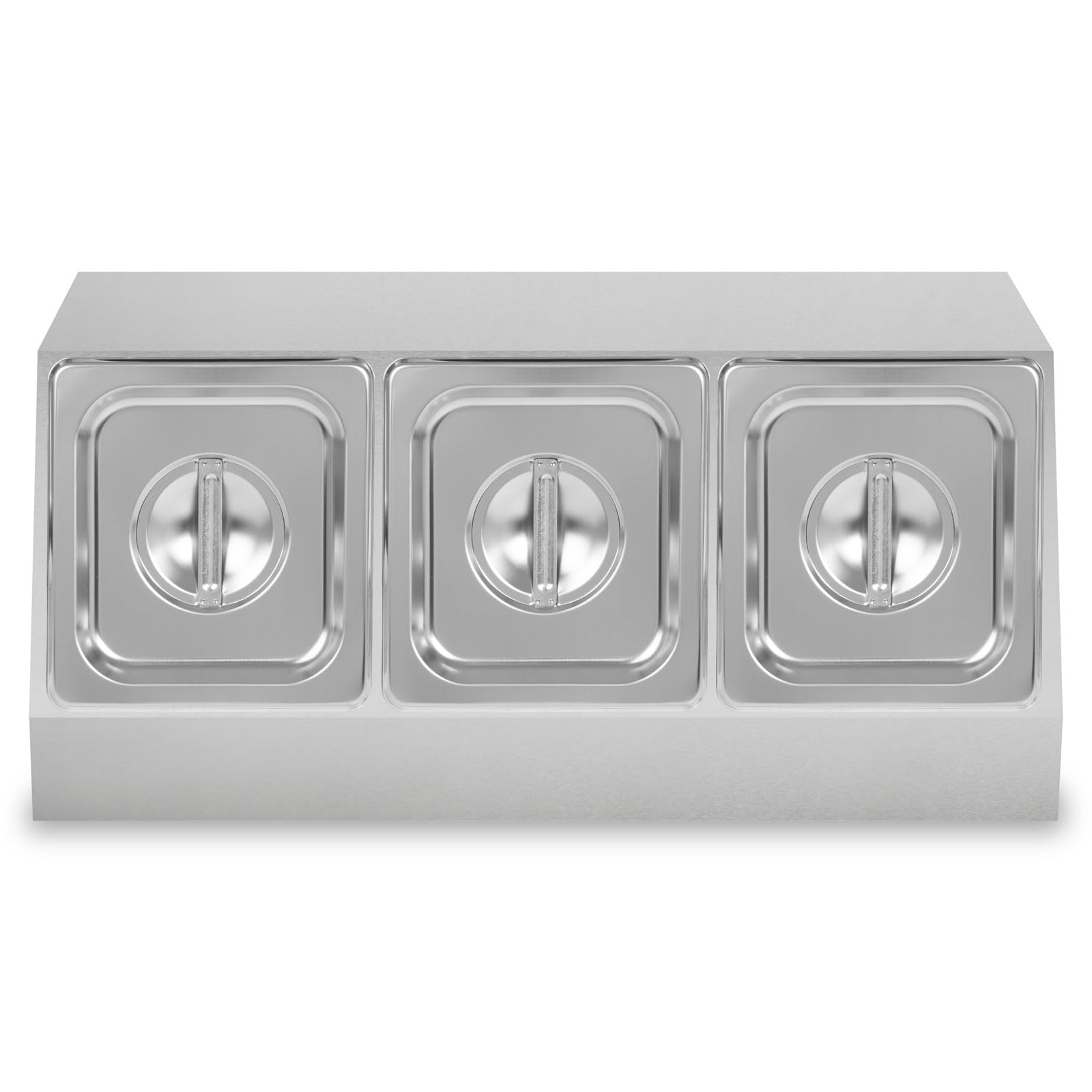 VERTES Recipiente para Ingredientes 3 x 1/6 GN Gastronorm, Acero Inoxidable, 100mm de Profundidad, Higiénico, Resistente a los arañazos, Resistente a temperaturas de -40° a 300°C, para baño maría