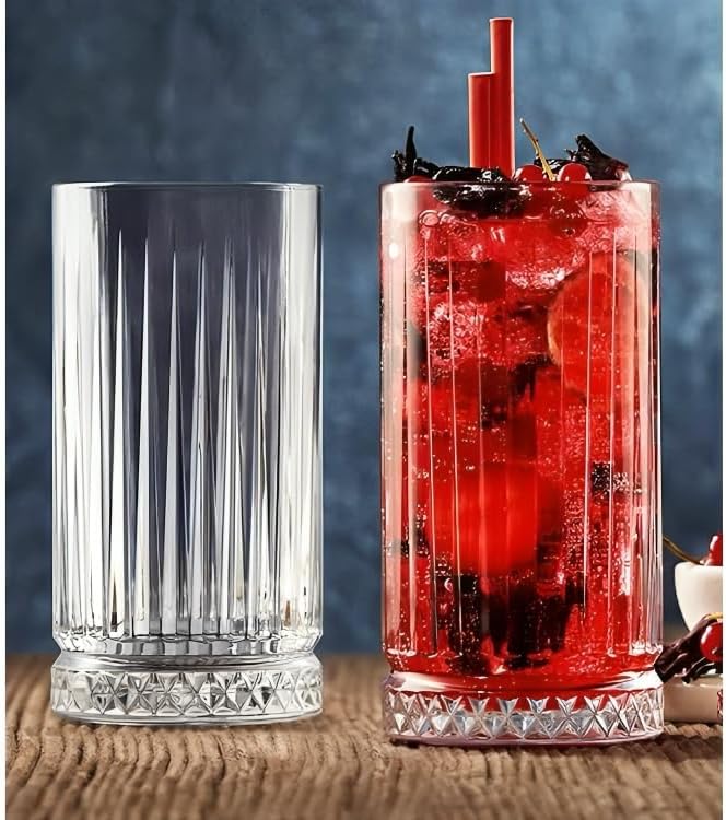 SKDBPM 300 MLWater Glass Tumbler Highball Glasses Clear Iced Tea and Glasses for Drinking Cocktail, Juice, Milkshake, Coke, Soda, Dishwasher Safe Pack of 3