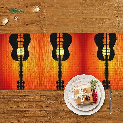 Chemin de table macramé anti-plis avec pompons pour habiller une table vide