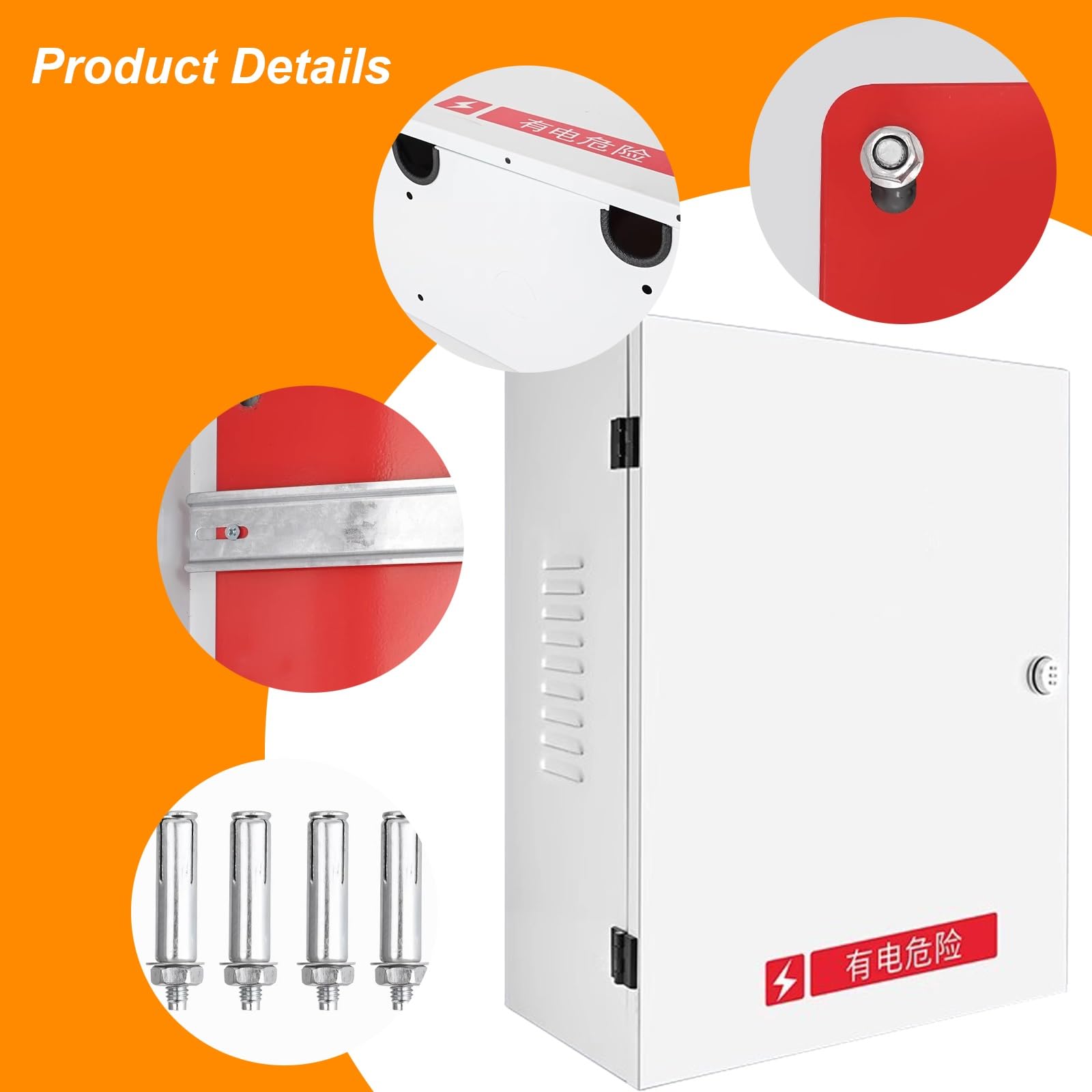 Bloccabile all'aperto EV Charger Box zincato Acciaio Weatherproof Wall Mount Contenitore per la Gestione sicura del Cavo di Ricarica Protezione Antipolvere