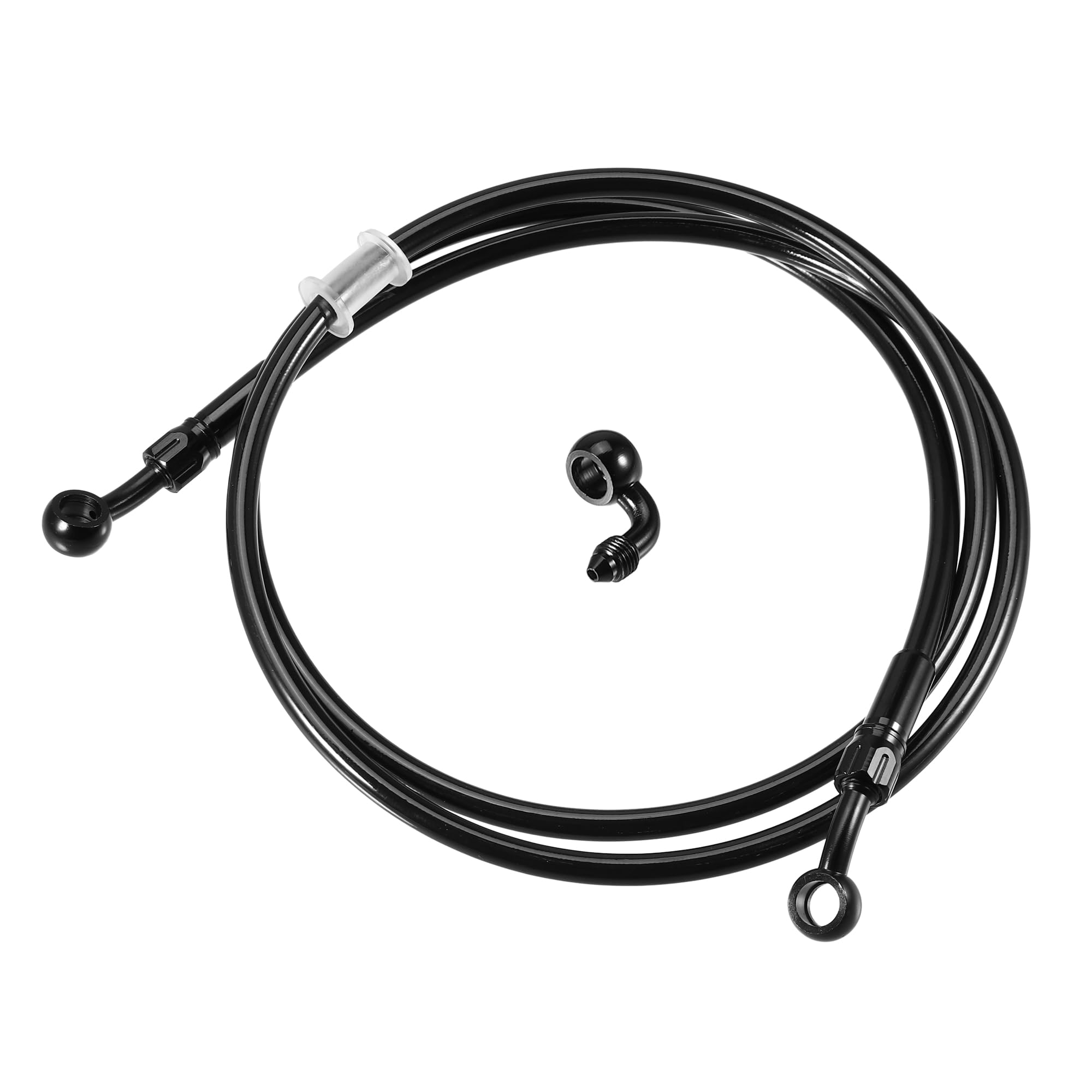 Tuyau De Frein Hydraulique 1pc Pour Moto Quad Motocross | Acier Inoxydable, Nylon, Diamètre Intérieur 10mm, Angles 28° et 90°, Longueur 150cm, Pour Réparation Freins Hydrauliques