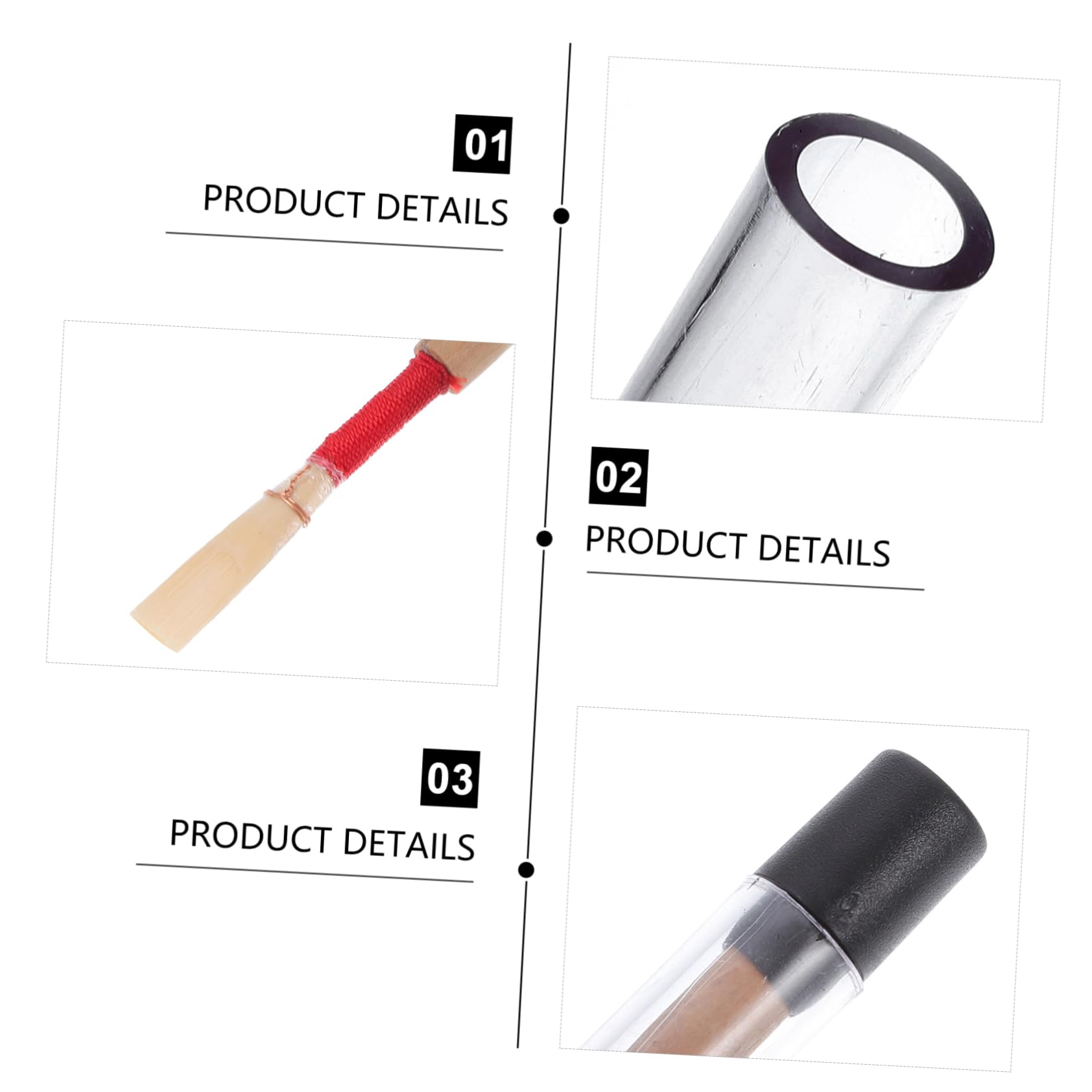 HEMOTON Handmade Wood Oboe Reeds 3 Pcs Replacement Reeds Individually Wrapped Great for Musicians