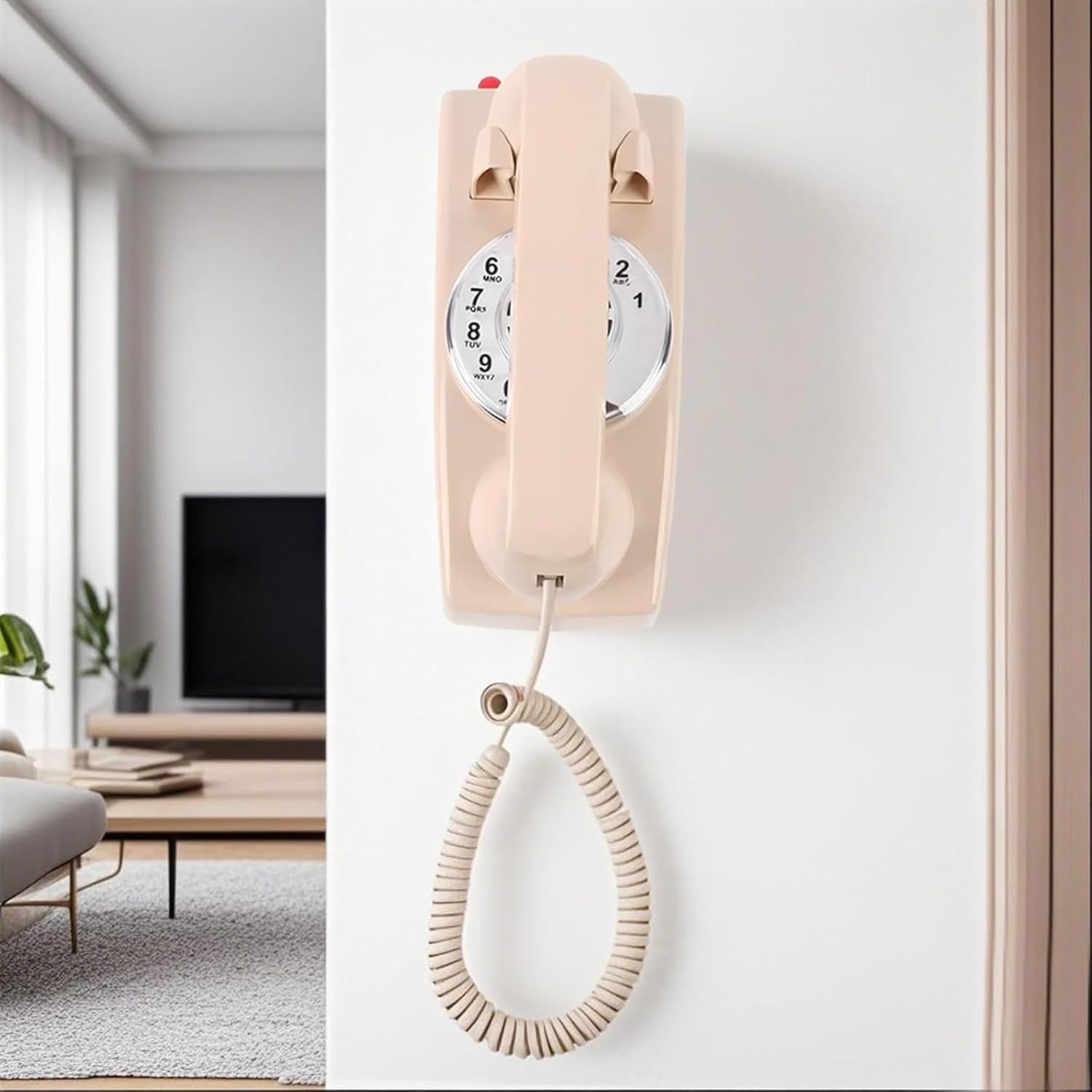 ABS 金属ヴィンテージ電話壁掛け固定電話ホテルの装飾にバッテリー不要レトロ固定電話