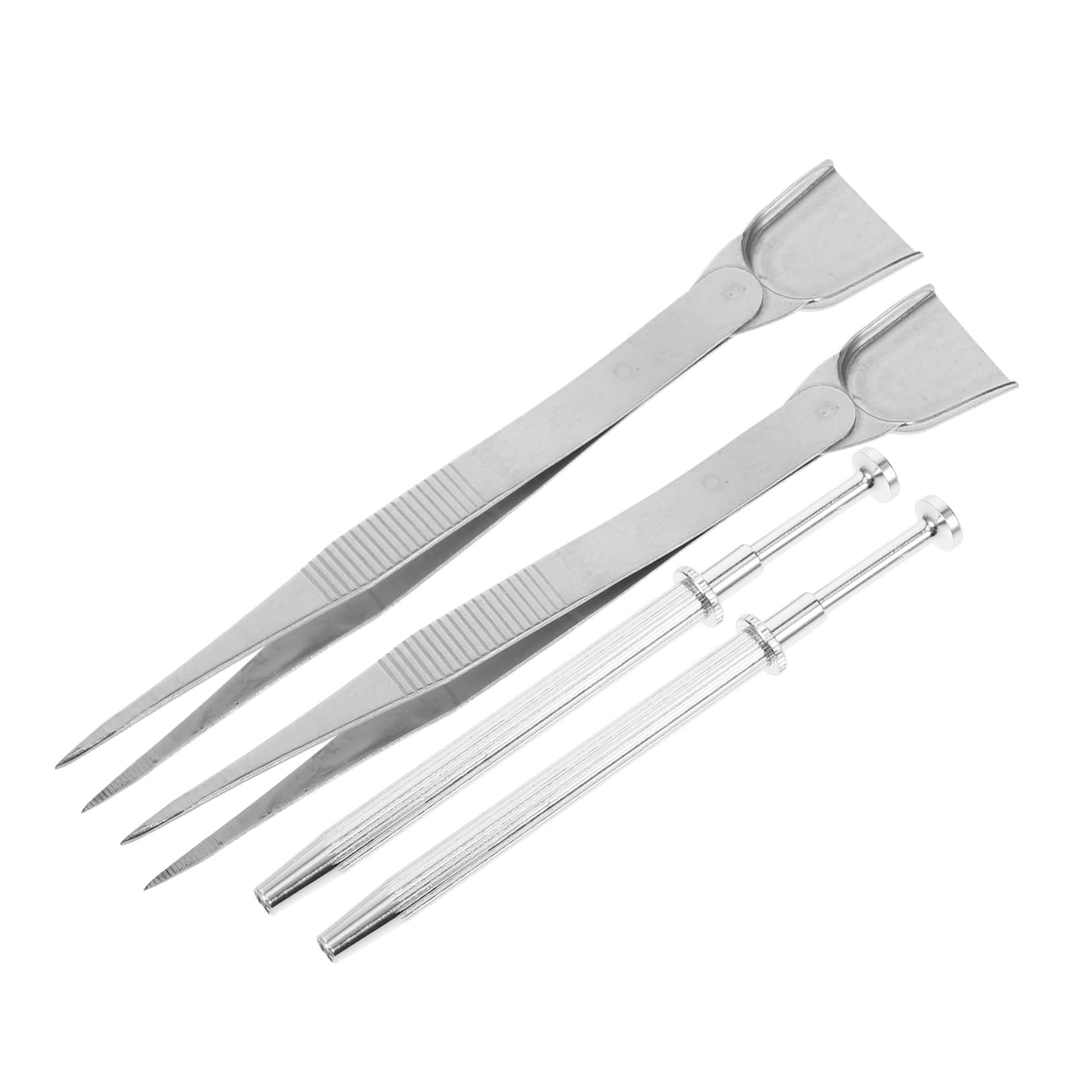 MAGICLULU 5 Sätze Werkzeuge zum Dekorieren von Kuchen Band Spritzbeutel und Spritztüllen Kuchen Dekorationswerkzeug Backdekorationswerkzeuge Lange Pinzette Süßigkeiten-Fänger-Werkzeug Silver