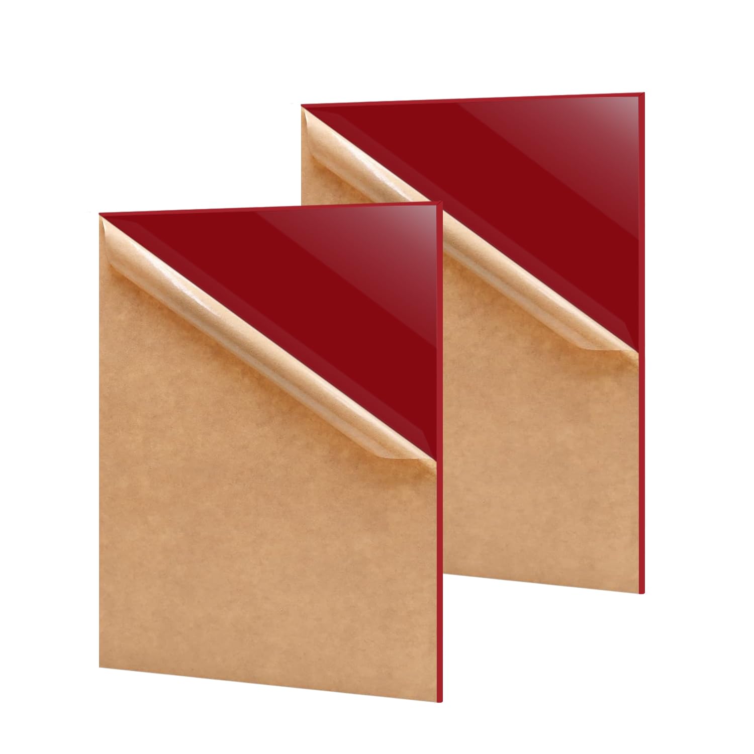 Red Acrylic Sheets - 2 Pack for Laser Cutting & Crafts -28
