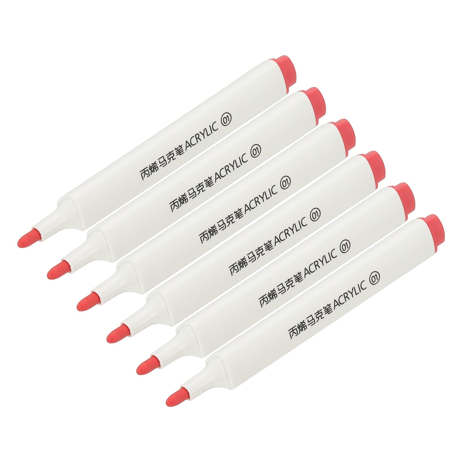 PATIKIL Acrylic Paint Marker Pens, 6Pcs Bold Tip Paint Pen Waterproof Water Based for Rock Painting Wood DIY Craft Glass Ceramic Canvas, Red — image 1