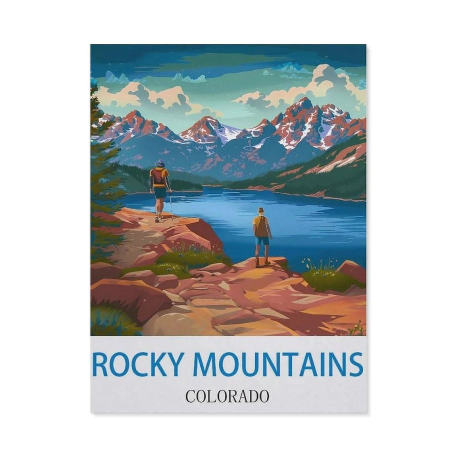 Rocky Mountains Colorado，Tin Sign Vintage Retro Man Cave Bar Pub Shed Novelty Gift Aluminium Metal Tin Wall Décor Sign(15x30cm）6x12 inch-ED40