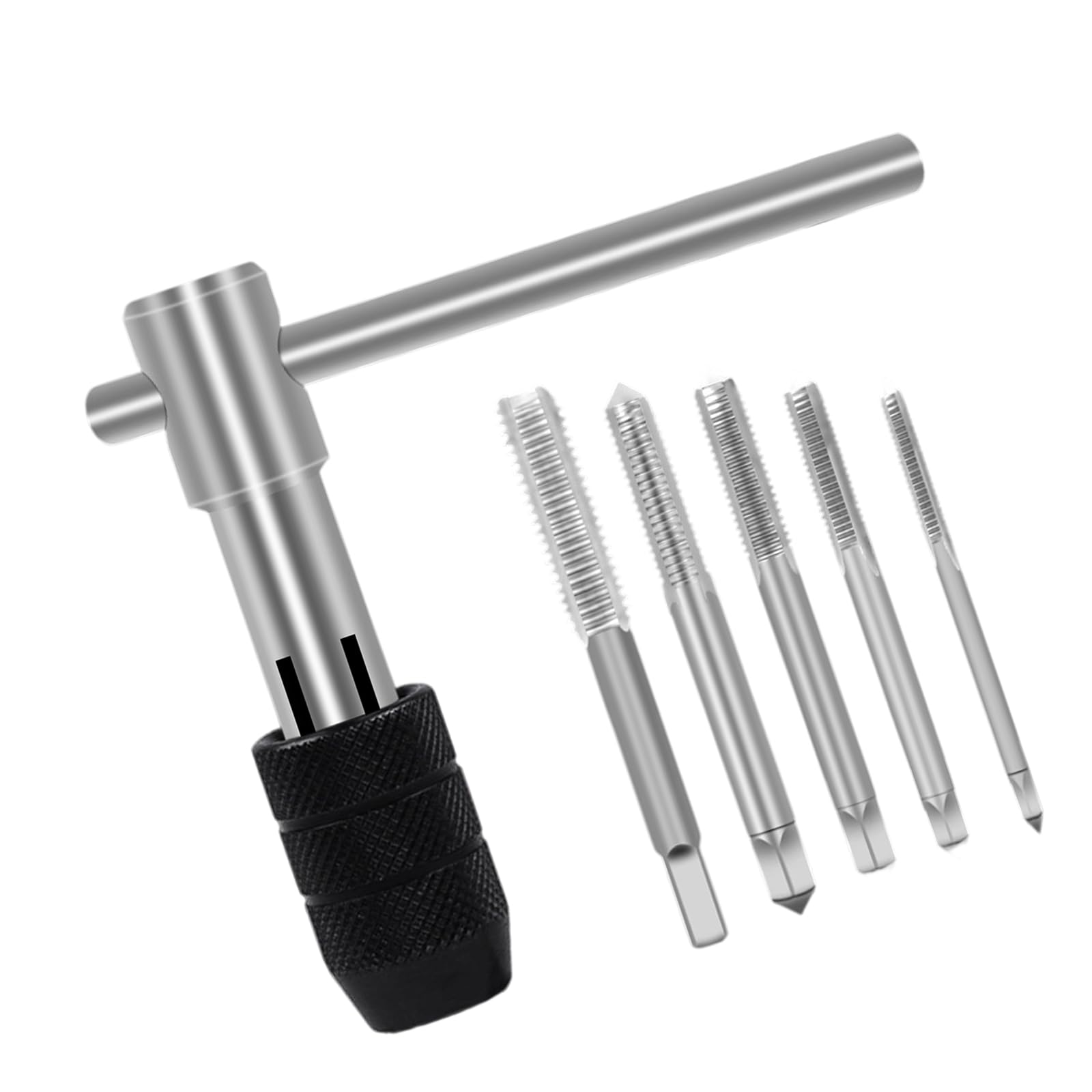 Msioytog Efficiency Hand Tap Wrench Set for Metal Threading with Ergonomic Grip and Multiple Size T-Handle Tap Wrench