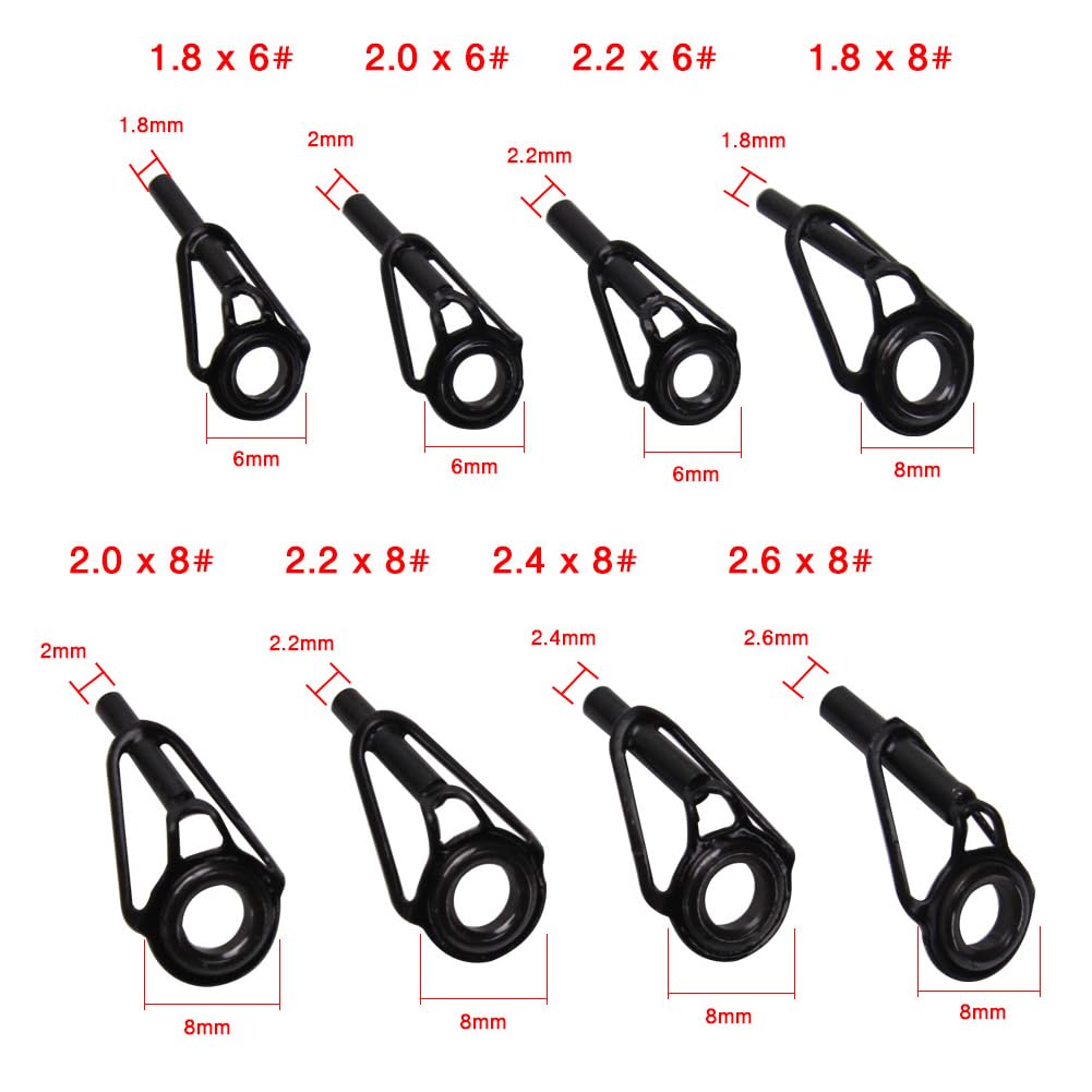 Guide Canne A Peche,8 Kit De Anneau De Pointe De Canne à Pêche,Kit De Remplaceme
