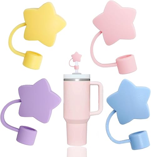 Miniatura 7 de 2 fundas de popote compatibles con vasos Stanley de 30 y 40 onzas, reutilizables, bonitas puntas de silicona para popotes, protectores para copas