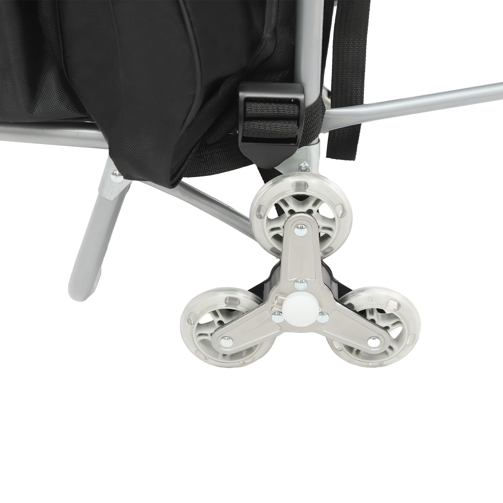 Chariot d'art d'extérieur avec sac à dessin | Design à 3 roues pour escaliers et routes | Studio de peinture mobile (noir) | Acier + tissu Oxford | 43 x 93 cm | Idéal pour la peinture en plein air et