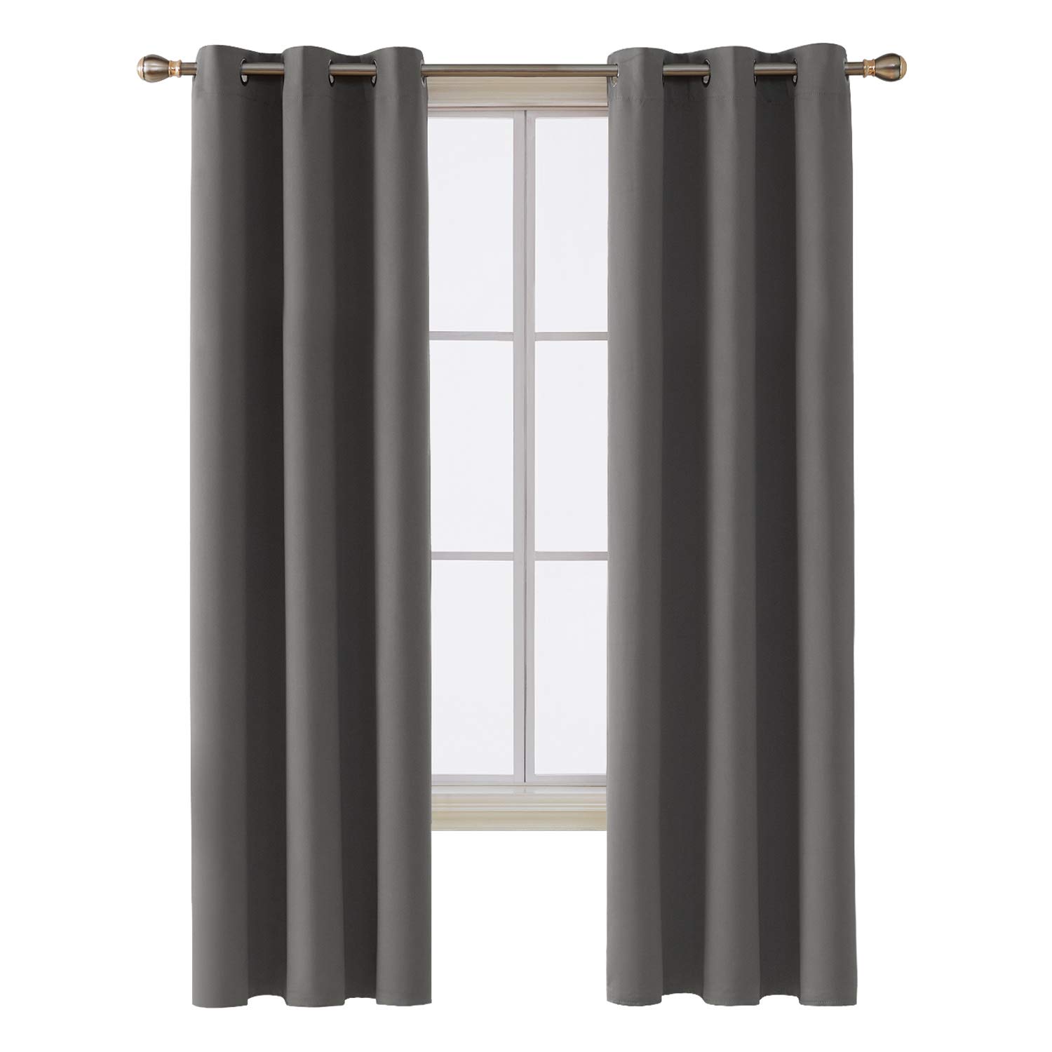 Grey Grommet Blackout Curtains Curtains & Drapes 2023