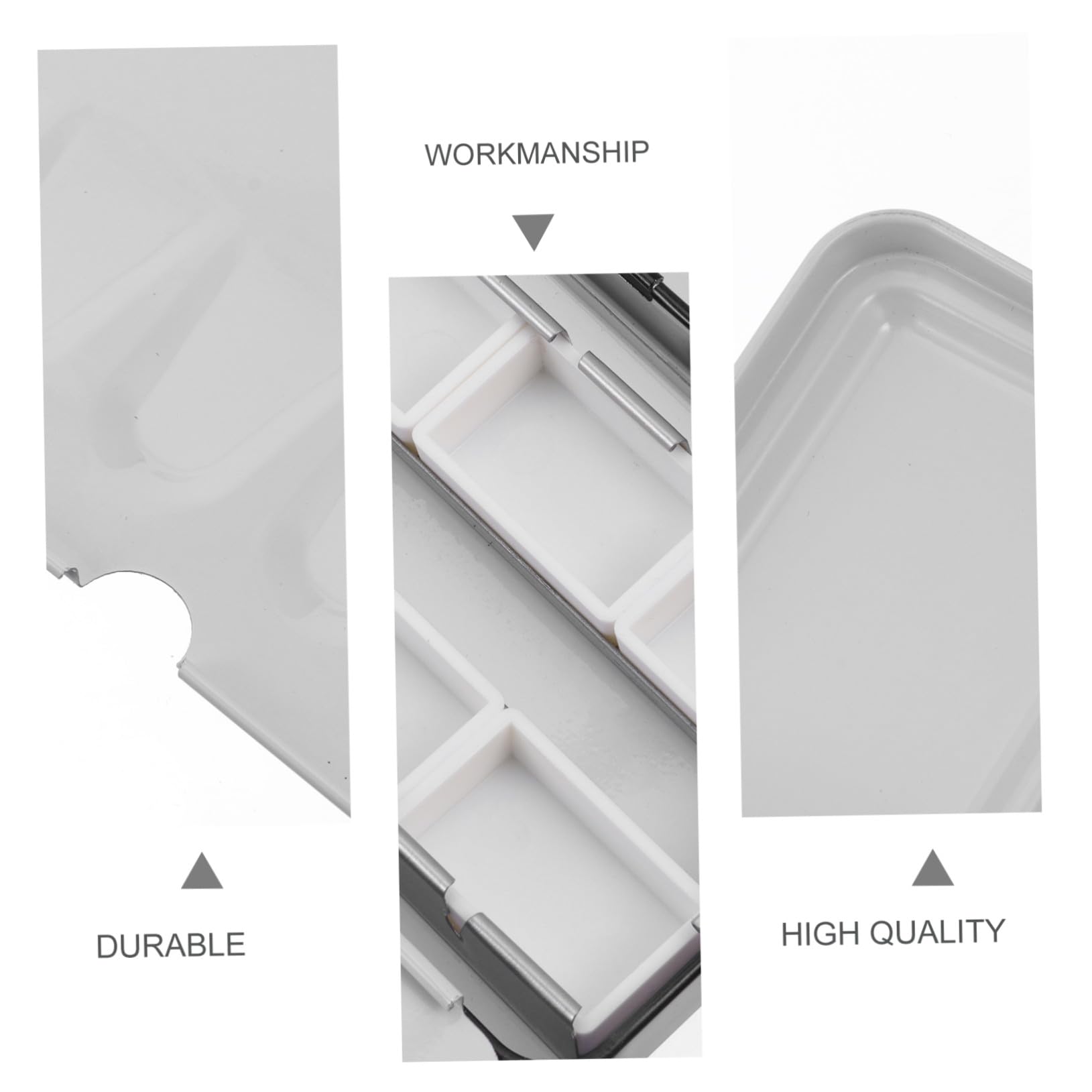 Boîte Métallique Aquarelle Vide avec Compartiments Étui Robuste pour Peinture Godets Rangement Pratique pour Pigments et Fournitures Artistiques