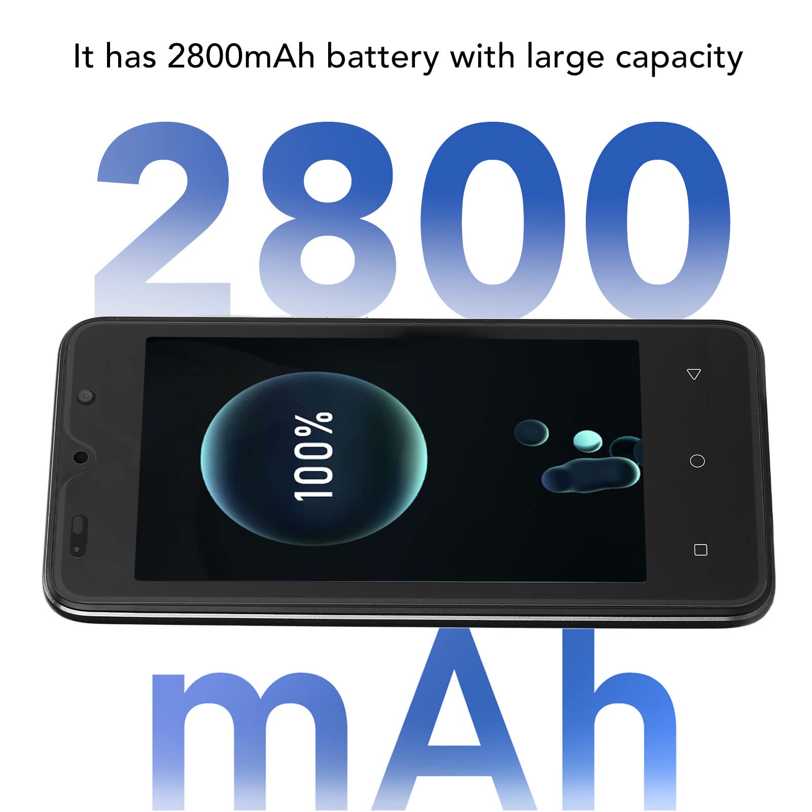 JtQtJ Goedkope mobiele telefoons, 5,0'' HD-scherm, 16GB ROM/tot 128GB, Dual SIM, Dual Camera's, Android 9.0, ondersteuning voor WiFi, GPS, Bluetooth, Face ID, Grote batterij mobiele telefoon (Groen