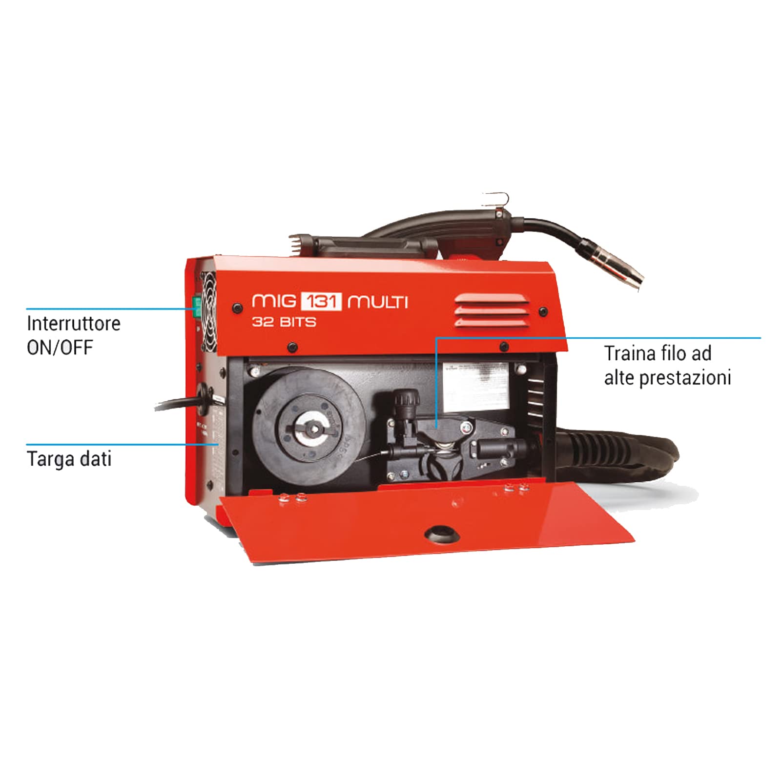 Soldadora multifunción Inverter 120 A MIG TIG y MMA Electrodo STAYER WELDING con alambre animado 0,9 mm Flux, modelo MIG 131 Multi 8300785