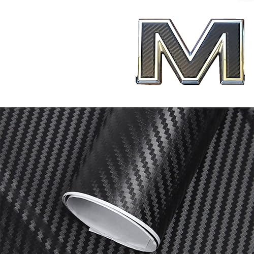 XYC Compatible con GMC Yukon, Sierra, Denali, Acadia, Terrain Emblema delantero o trasero, calcomanía de vinilo de fibra de carbono para