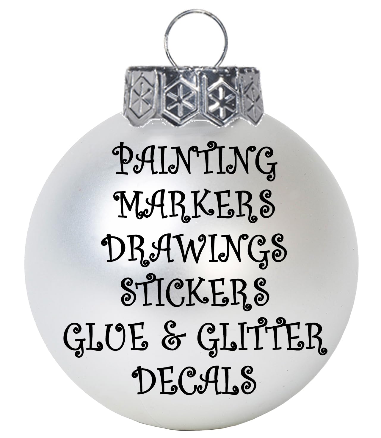SLEETLY 12pk Blank Silver DIY Christmas Ball Baubles for Crafts to Personalize Make Your Own Ornament for Kids and Adults Drawing - Image 2
