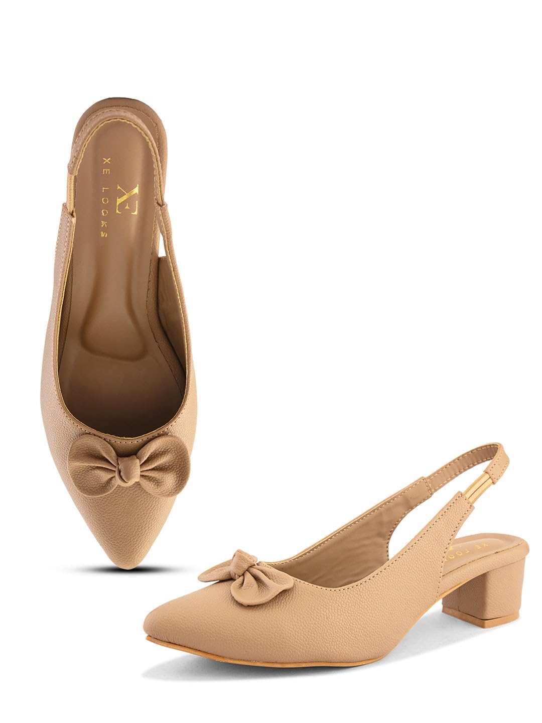 Slingback Heels | Pointed-Toe Design | Comfortable & Trendy Cushioned Footbed Heels For Girl & Women-image-49