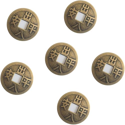 6pcs chino Feng Shui I Ching monedas de adivinación monedas de la fortuna monedas de buena suerte + bolsa de regalo (churupingan) disponible en Yaxa Guatemala