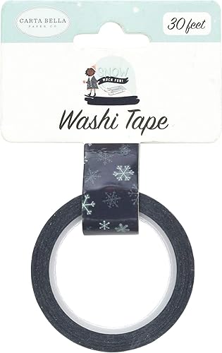 Carta Bella Paper Co mpany ICY Snowflakes - Cinta washi, azul, verde azulado, verde, azul marino, crema, gris
