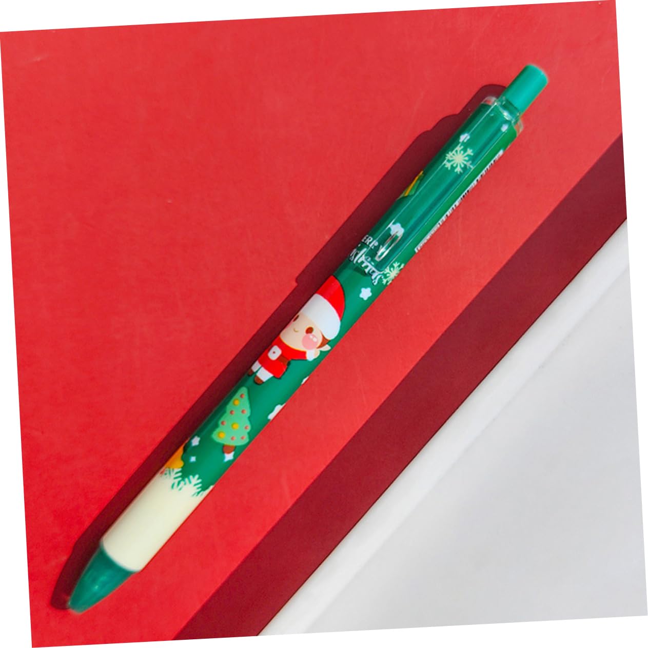 Lot de 12 Stylos à Bille de Noël à Encre Gel Noire 0,5 Mm, Plastique, Écriture Fluide et Facile, Papeterie Adorable pour Étudiants et Fêtes de Noël Plusieurs styles