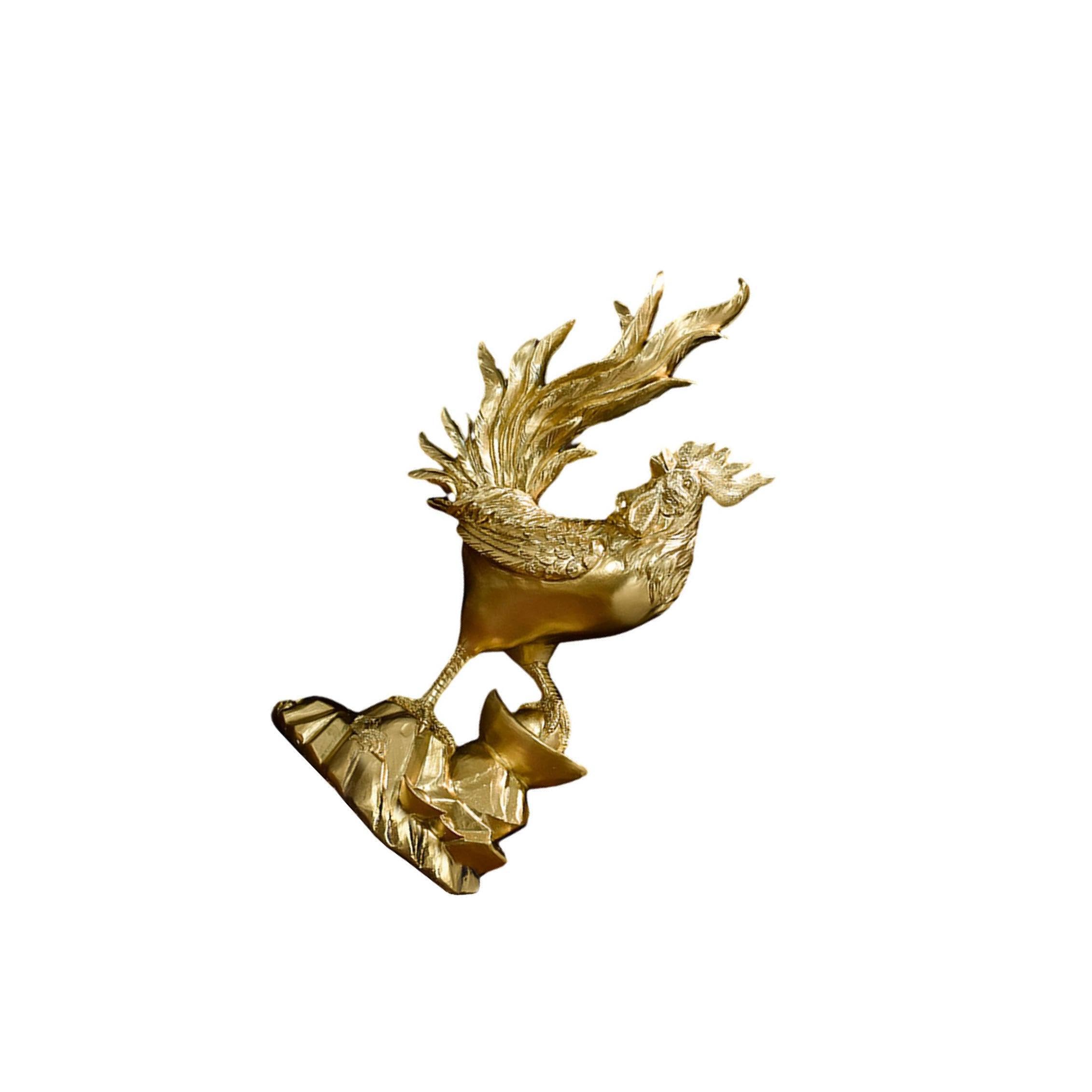 TWISAXC Chicken Statue Decoration Modern Rooster Sculpture For Desktop Ornament In Bedroom Anniversary Lifelike Image Party