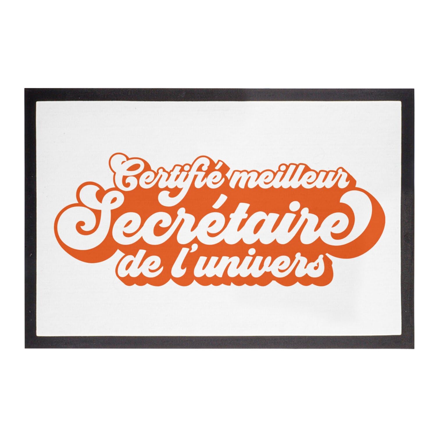 Paillasson Blanc tapis entrée entreprise secrétaire univers 75x50cm