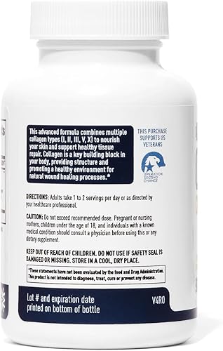 Miniatura 3 de Wound Care Plus Suplemento Complejo de Colágeno  Péptidos de Colágeno Multi-Fuente (Bovino, Marino, Pollo, Cáscara de huevo)  Apoya la salud de la