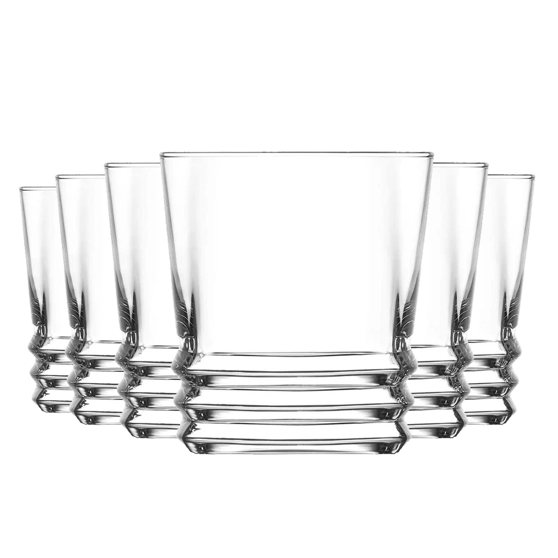 LAV 12x Clear 315ml Elegan Whisky Glasses - Glass Water Wine Whiskey Gin Juice Cocktail Drinking Glassware Cup Set