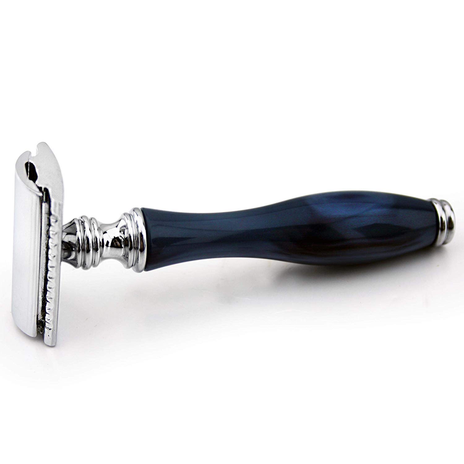 Vintage Stil Traditionelle Nass Rasier Set - 3 Teile Doppel Rasierhobel & Synthetik Dachshaar Rasierpinsel Special Edition