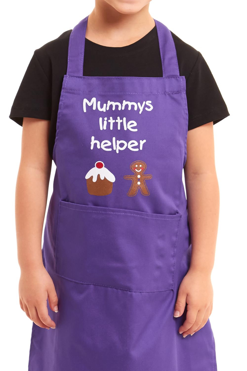 Tesmark Purple Mummys Little Helper Apron For Kids Ideal For Cooking Baking Painting Pottery Drawing Culinary Kitchen And Craft Activities Perfect For Junior Artists And Chefs (Purple)