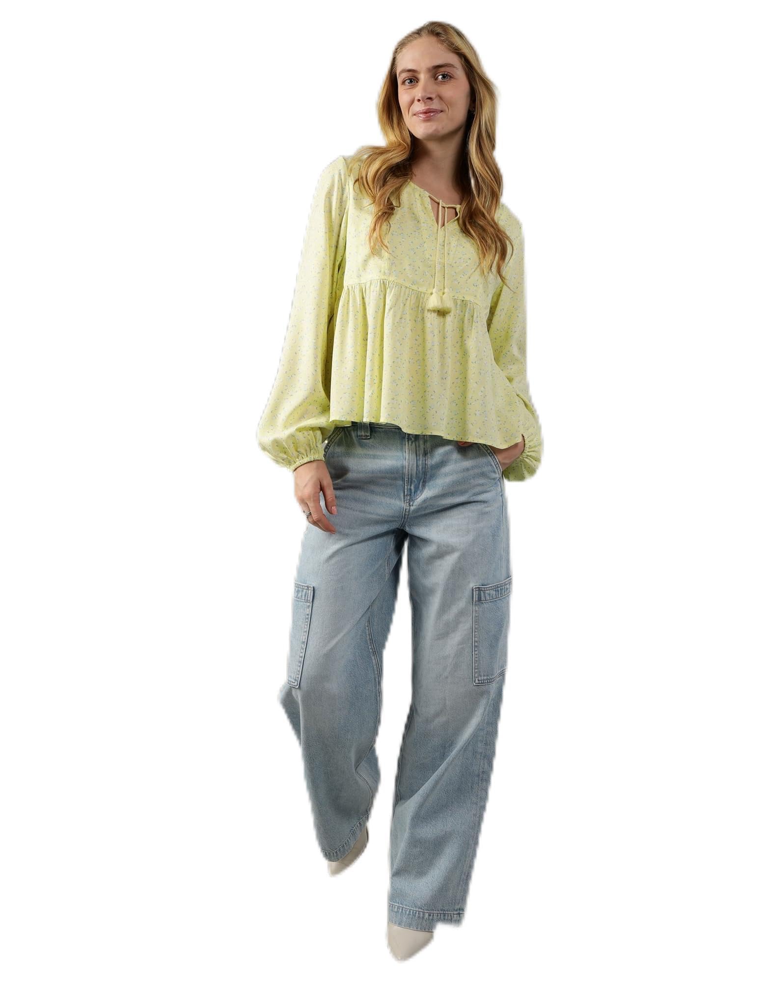 American EagleWomens Intl Ls Peasant Top