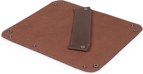 Miniatura 8 de Organizador de bandeja de cuero, práctico y ligero resistente al agua, caja de almacenamiento de escritorio para billeteras, relojes, llaves,