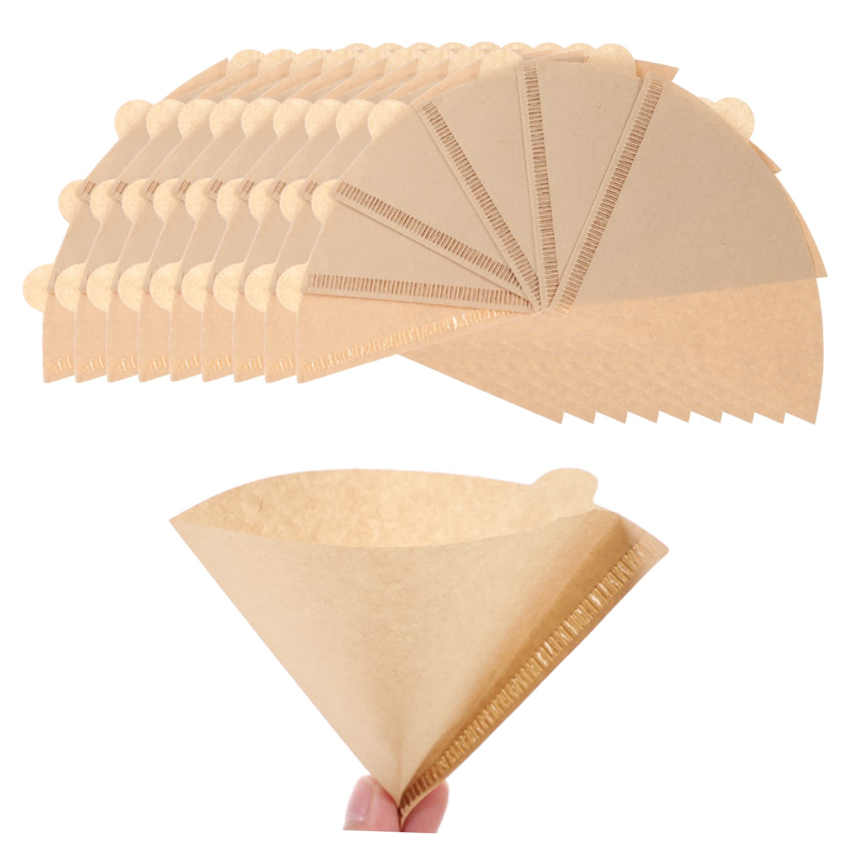 100Pcs Coffee Filter Paper Cone Filters for Drip Brewing for Cup Espresso Easy to Use Unbleached Coffee Lovers