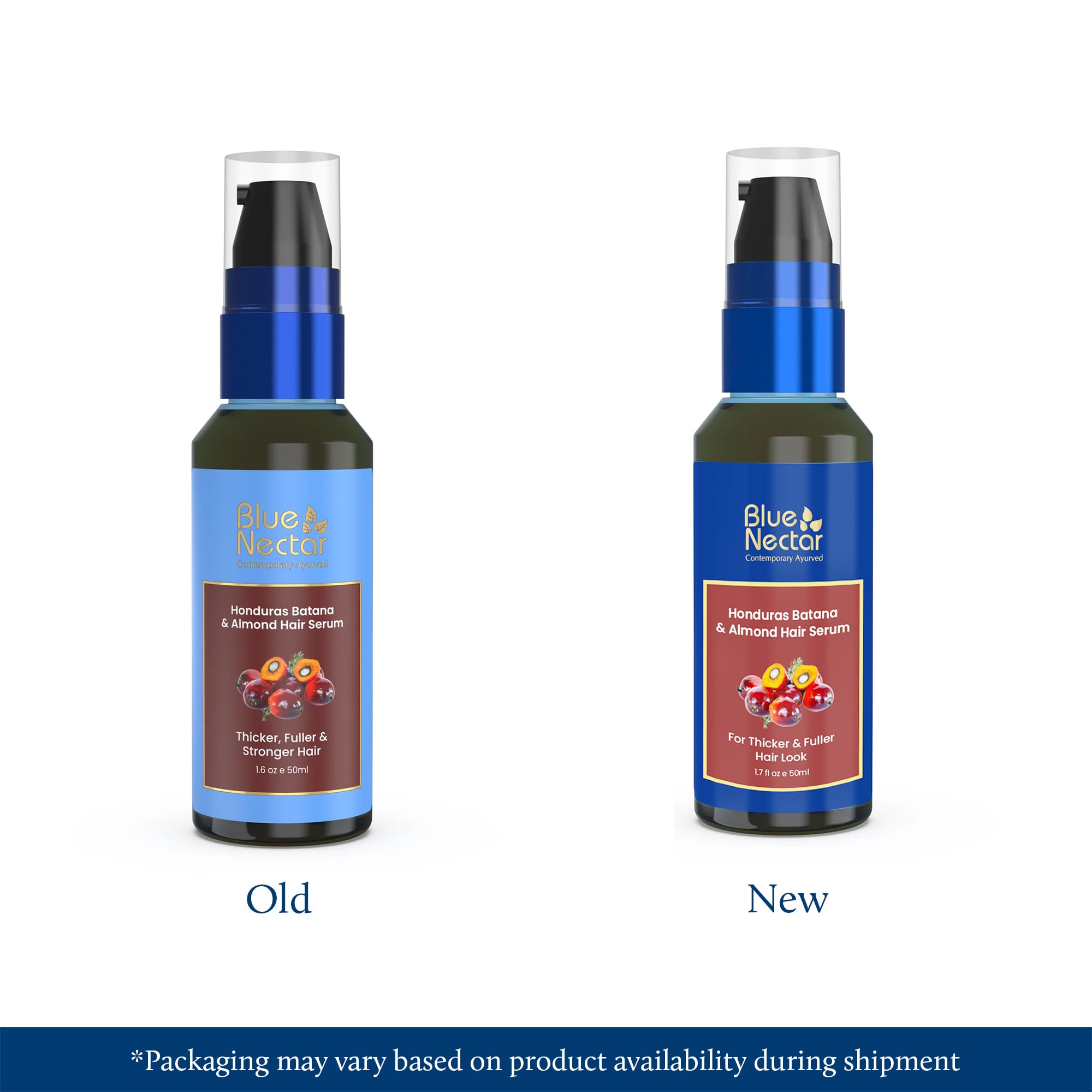 Blue Nectar Honduras Batana Haarserum für volleres Haar, nicht fettende Formel, alle Haartypen, Haarwachstumsserum für Damen und Herren, 18 Kräuter, 50 ml