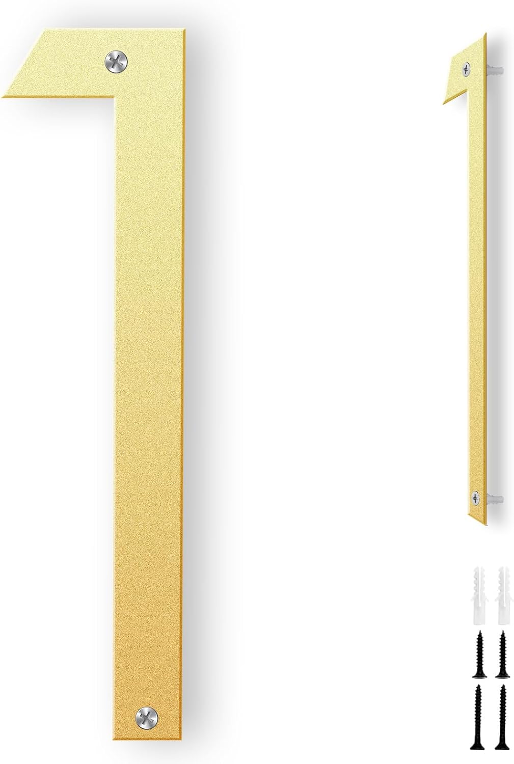 Friendship 12 Inch Modern House Numbers for Outside Gold Coated Floating Metal Address Numbers Plaques for Mailbox & Home Sign (0)