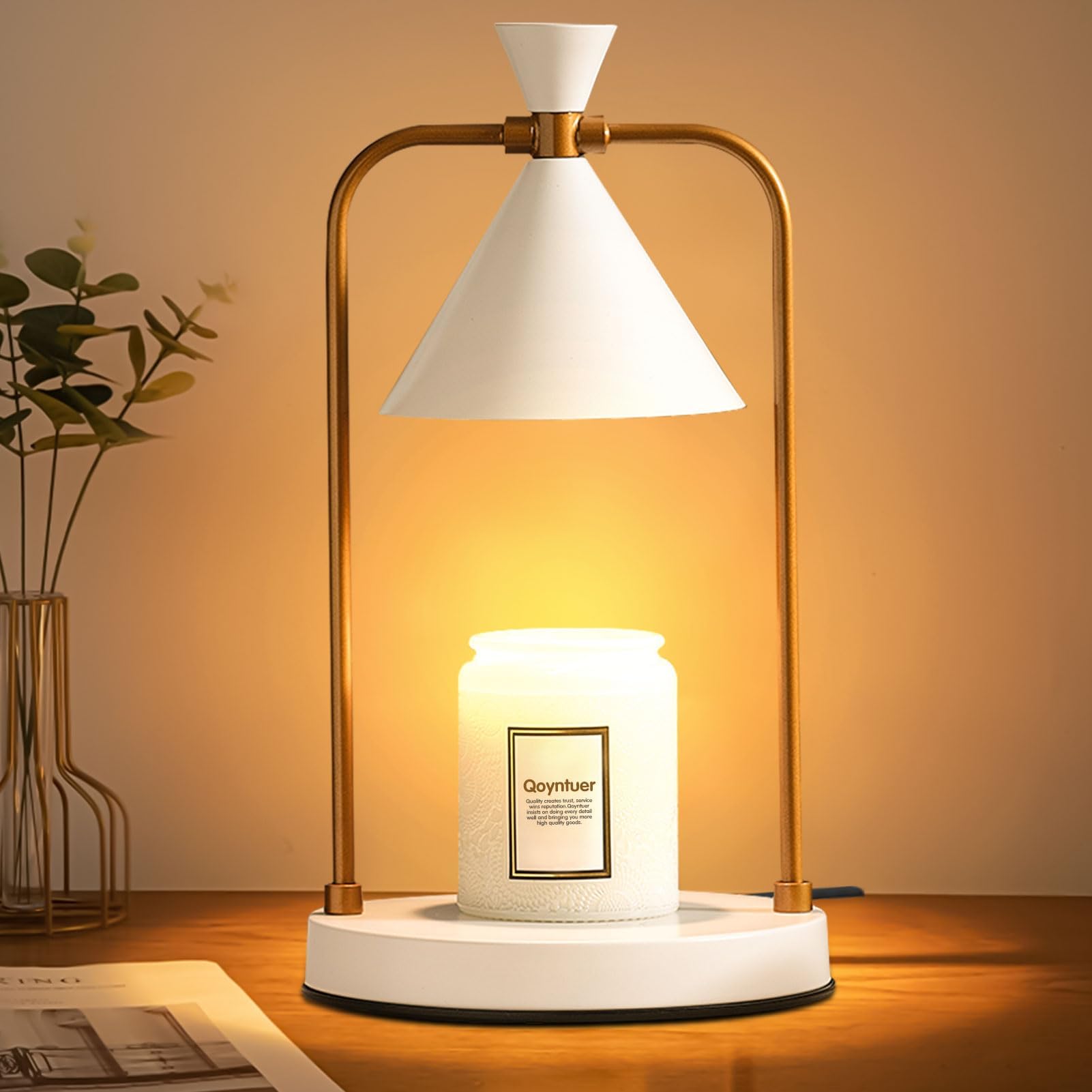 Candle Warmer Lamp with Timer Dimmer, Birthday Gifts for Women Mom, House Warming Gifts New Home Room Decor, Plug-in Operated Wax Melt Warmer for Scented Jar Candles