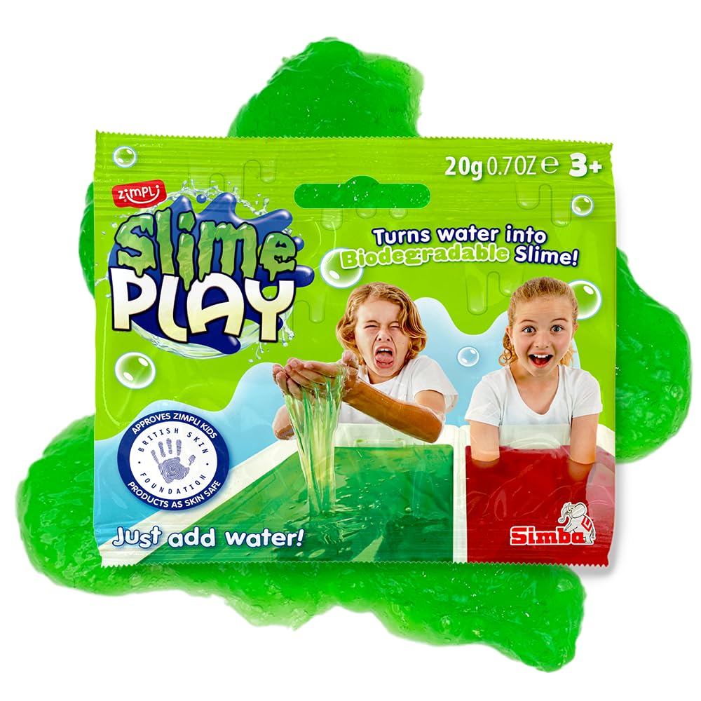 ZIMPLI - Slime Powder, Simply add water to create one litre of thick gooey slime, UK Made, Great Value, Great Fun