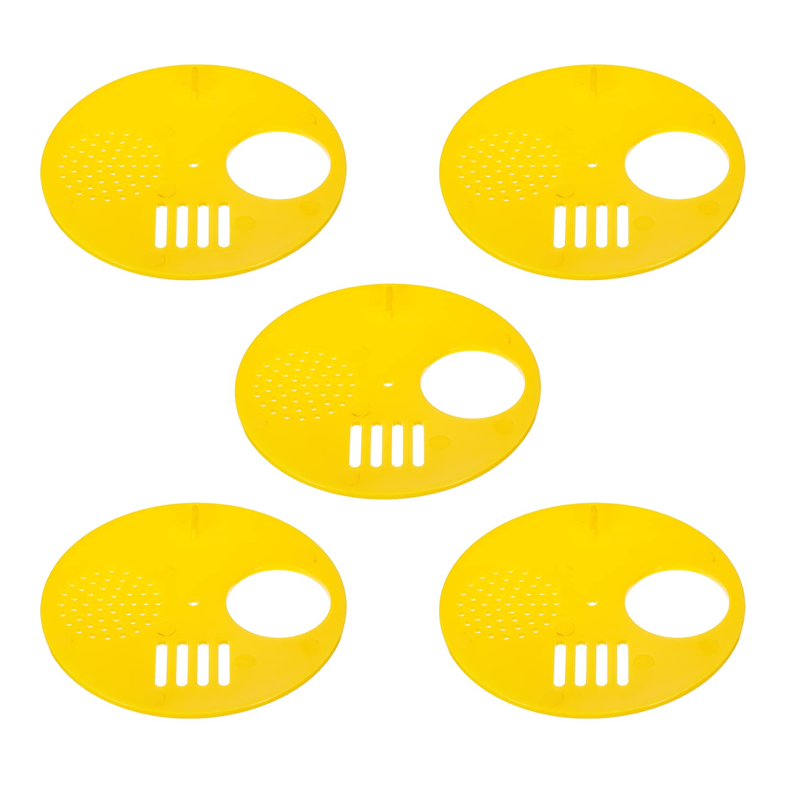Porte de ruche ronde en plastique uxcell 125mm jaune pour disque d'entrée de ruchette