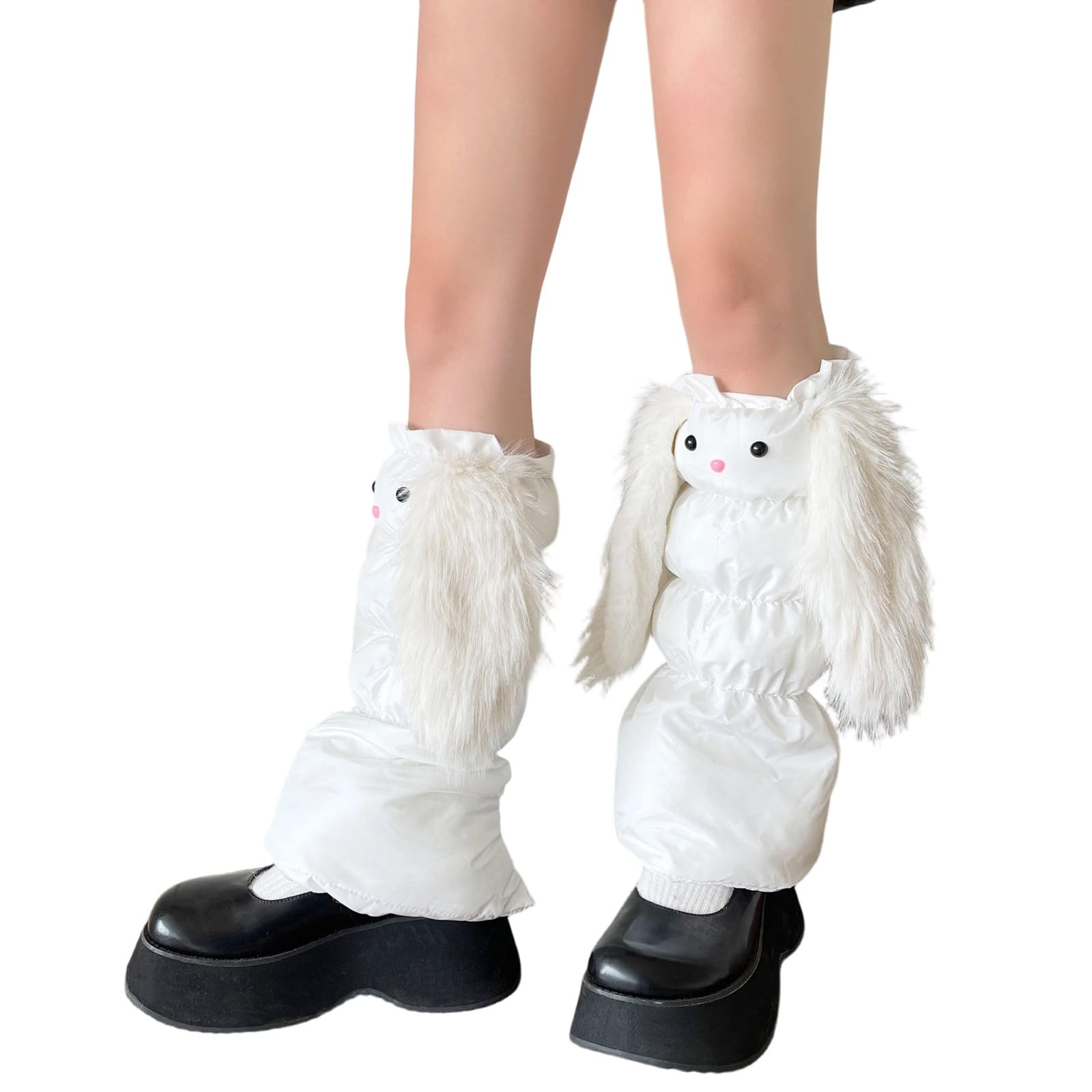 Calentadores De Piernas Térmicas Acolchado Para Mujer Con Orejas Largas S Para Esquiar Fundas De Botas De Invierno Y Callejero Calcetería Calentadores De Piernas Termo