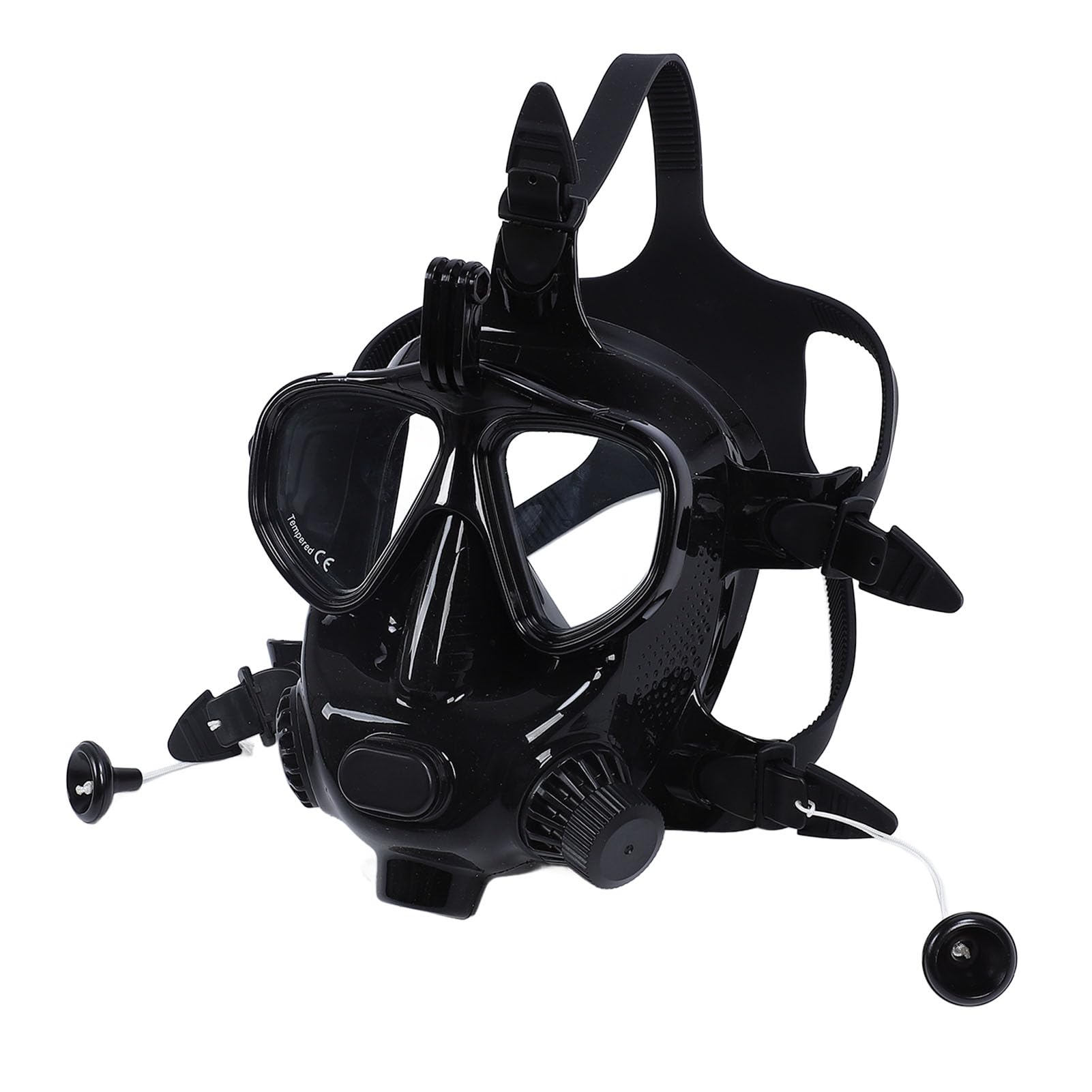 Yunseity Equipo de Buceo con Tanque de Buceo, 1 L, Ajuste Cómodo, Gafas de Cara Completa, de Buceo, PC de Aluminio, Soporte de Cámara de Acero Inoxidable para Entrenamiento Subacuático