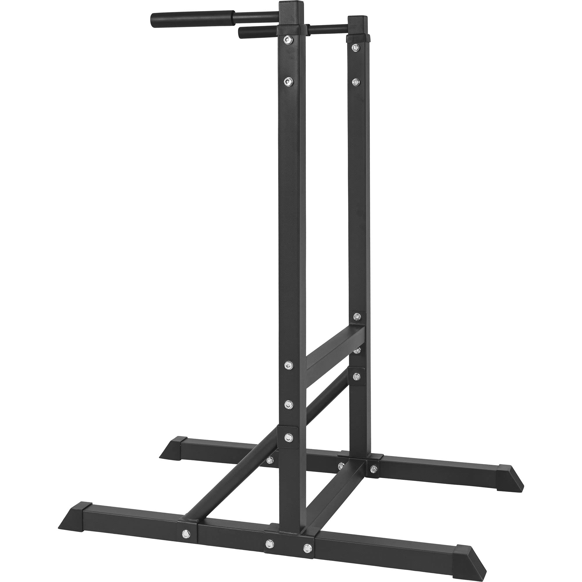 Gorilla Sports Station Dip - Poignées rembourrées, Max 150 kg, en acier, noir ou blanc - Station d'entraînement, Dip Station, Parallèle, pour Abdominaux, Triceps, Tractions, Fitness, Gymnase