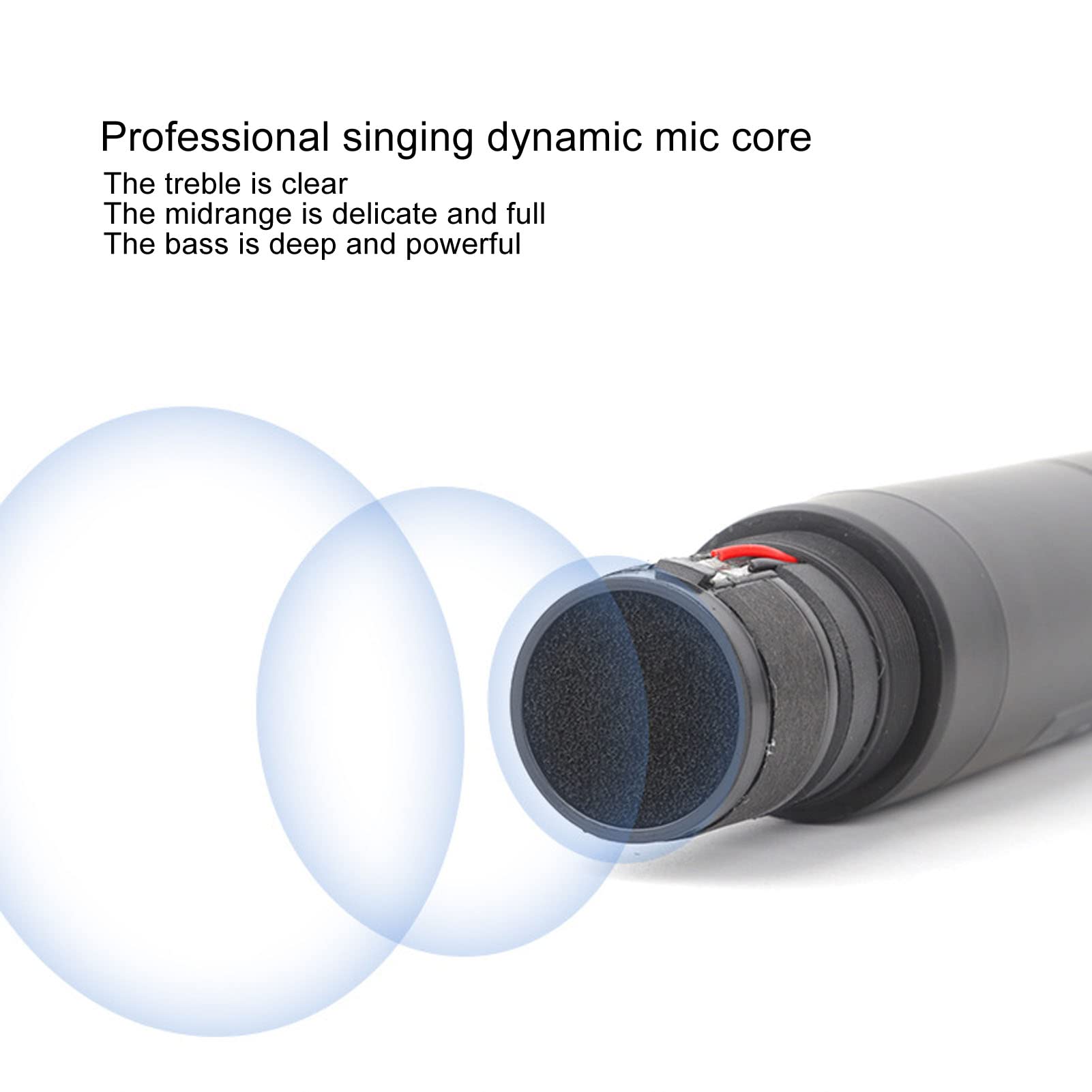 Wireless Microphone,Professional 1 for 2 Handheld Cordless Dynamic Microphones,Portable Mic System for Singing Karaoke DJ Party - Image 2