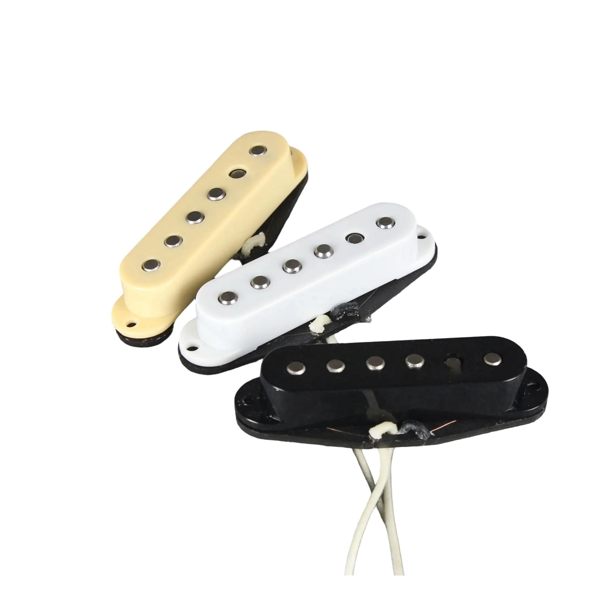 Set Di Pickup Per Chitarra Acustica A Bobina Singola Intrecciata Retrò Da 3 Pezzi(Cream)
