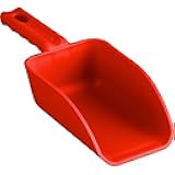 Vikan Remco 63004 Color-Coded Plastic Hand Scoop - BPA-Free Food-Safe Kitchen Utensils, Restaurant and Food Service Supplies, 16 oz, Red