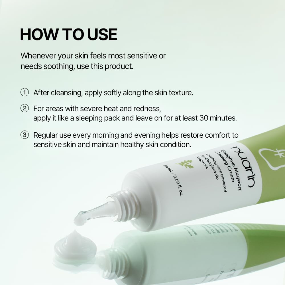 NUARIN Ganghwa Mugwort Calming Cream (60ml / 2.02 fl.oz) | 75% Mugwort Extract | Soothing & Hydrating Moisturizer | Comforts and Refreshes All Skin Types | Vegan | Korean Skincare - Image 7