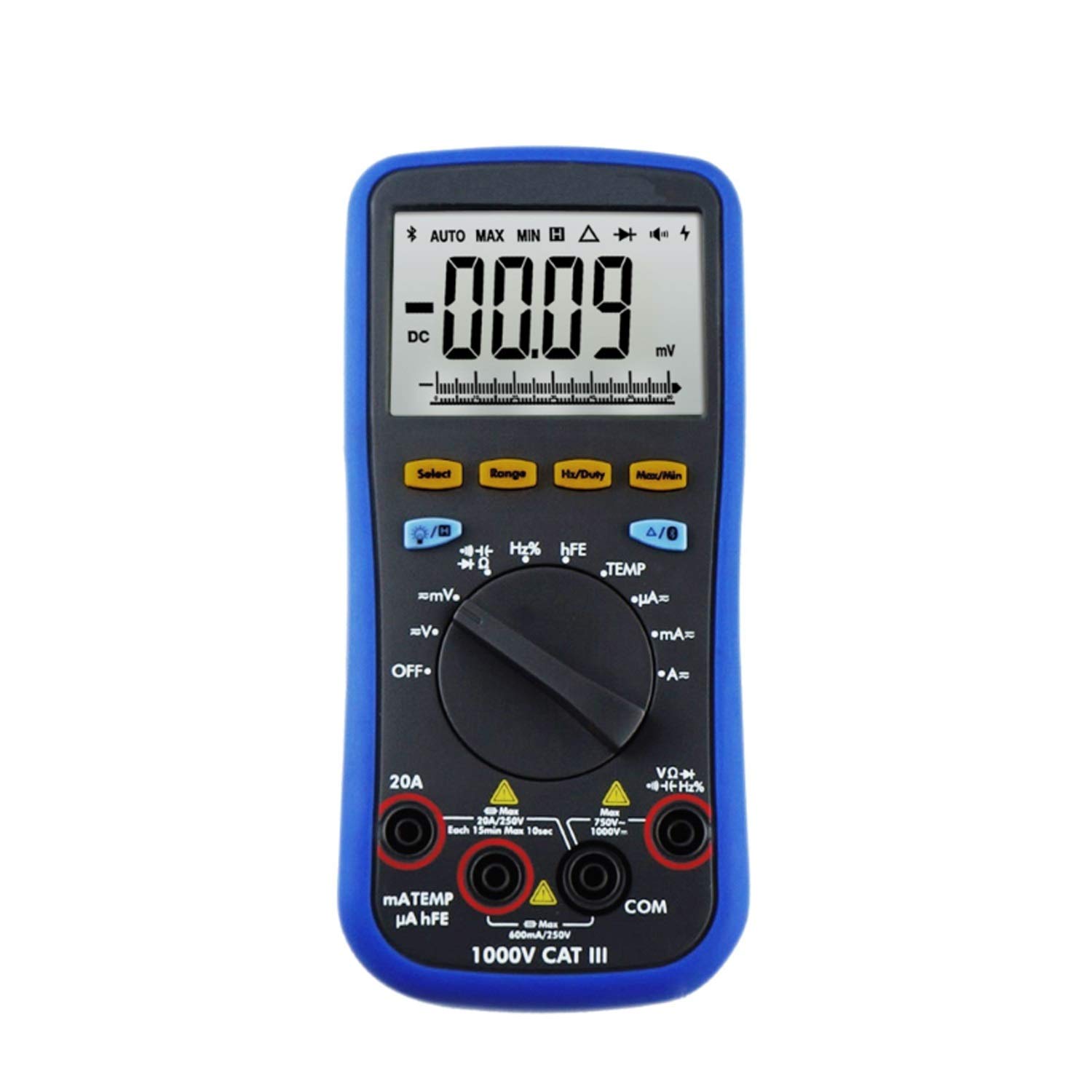 B35T 6000 Counts Advertencia digital portátil multímetro de verdadero valor eficaz Bluetooth voz soportados Para uso en laboratorio