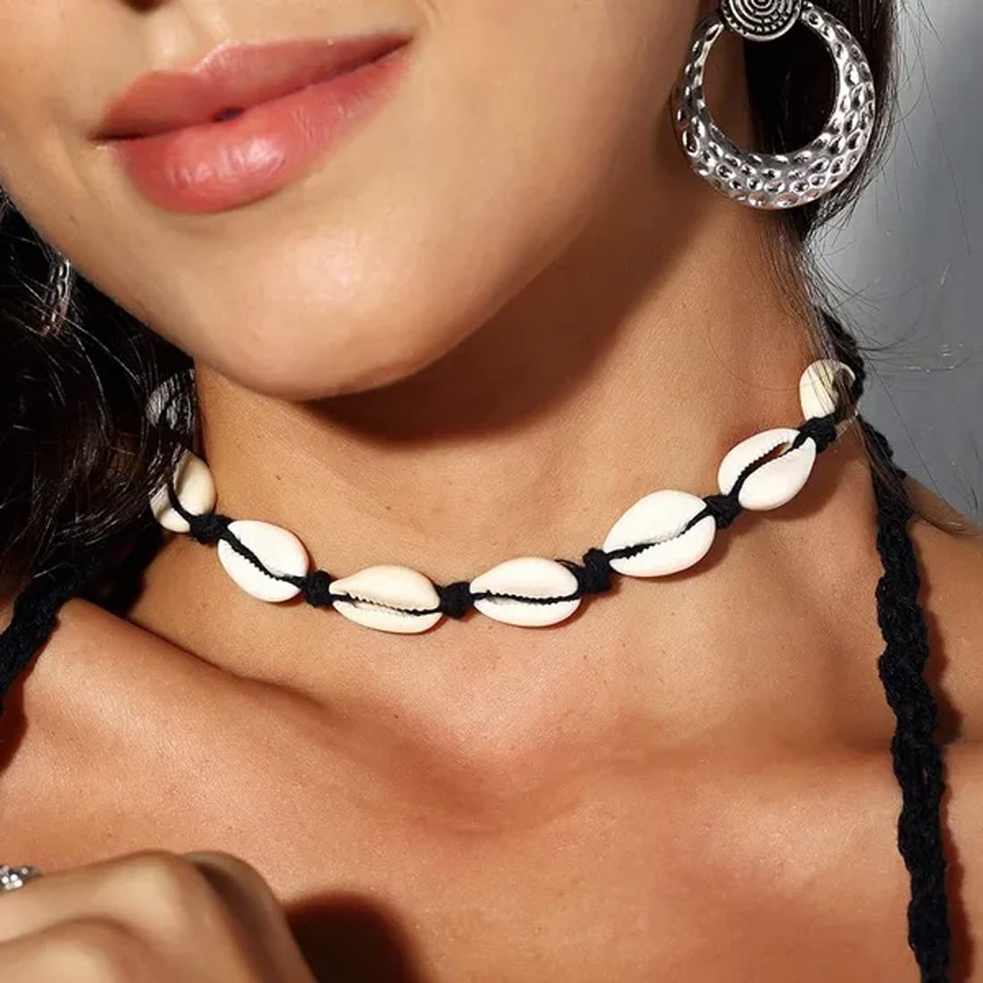 Nuovo ciondolo con perla a girocollo placcato in oro 18K con conchiglia in Abalo