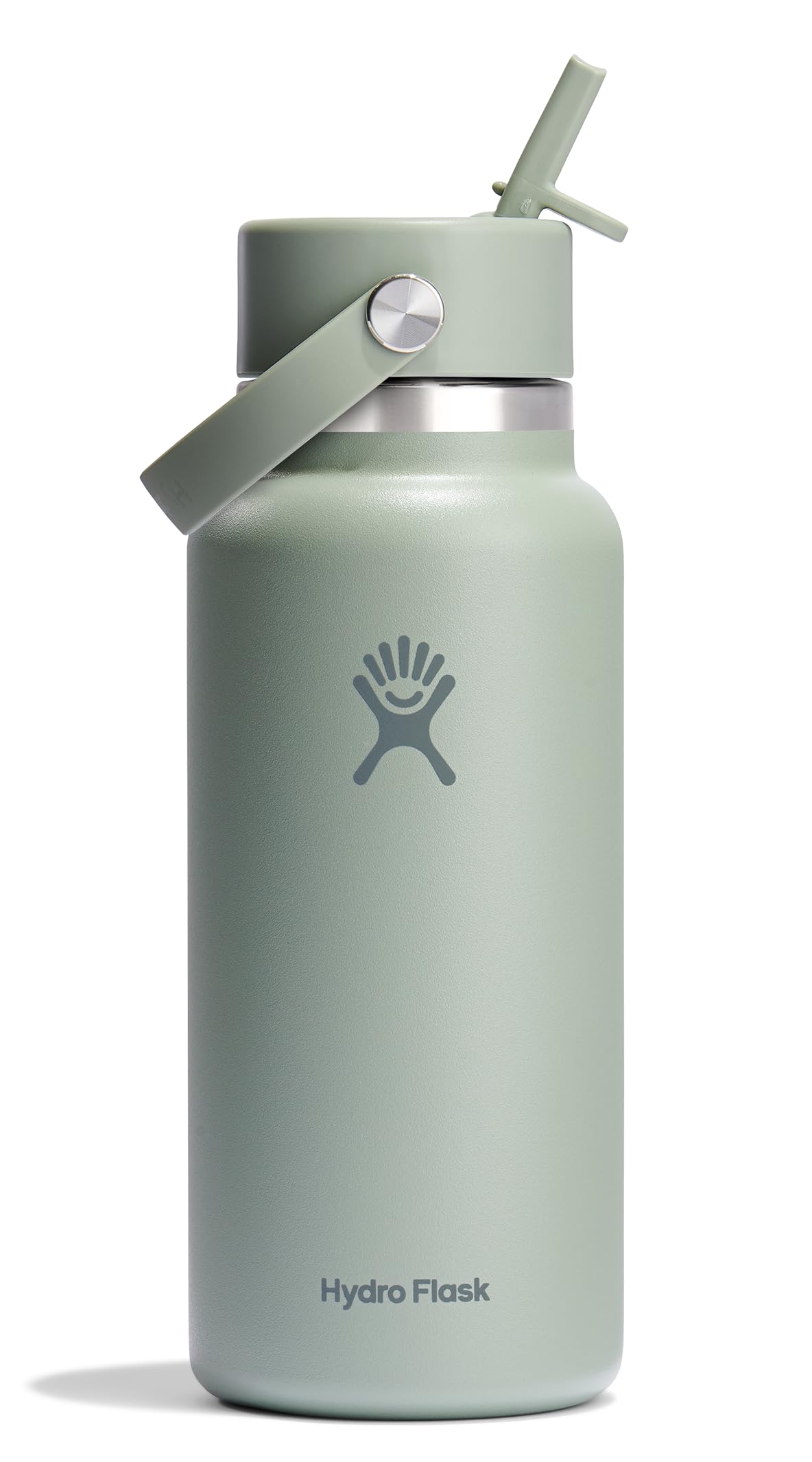 Hydro Flask 32 Oz Wide Flex Straw Cap Bottle - Insulated Stainless Steel - Wide Straw Lid, Non Spill, Leakproof in Tonal Agave