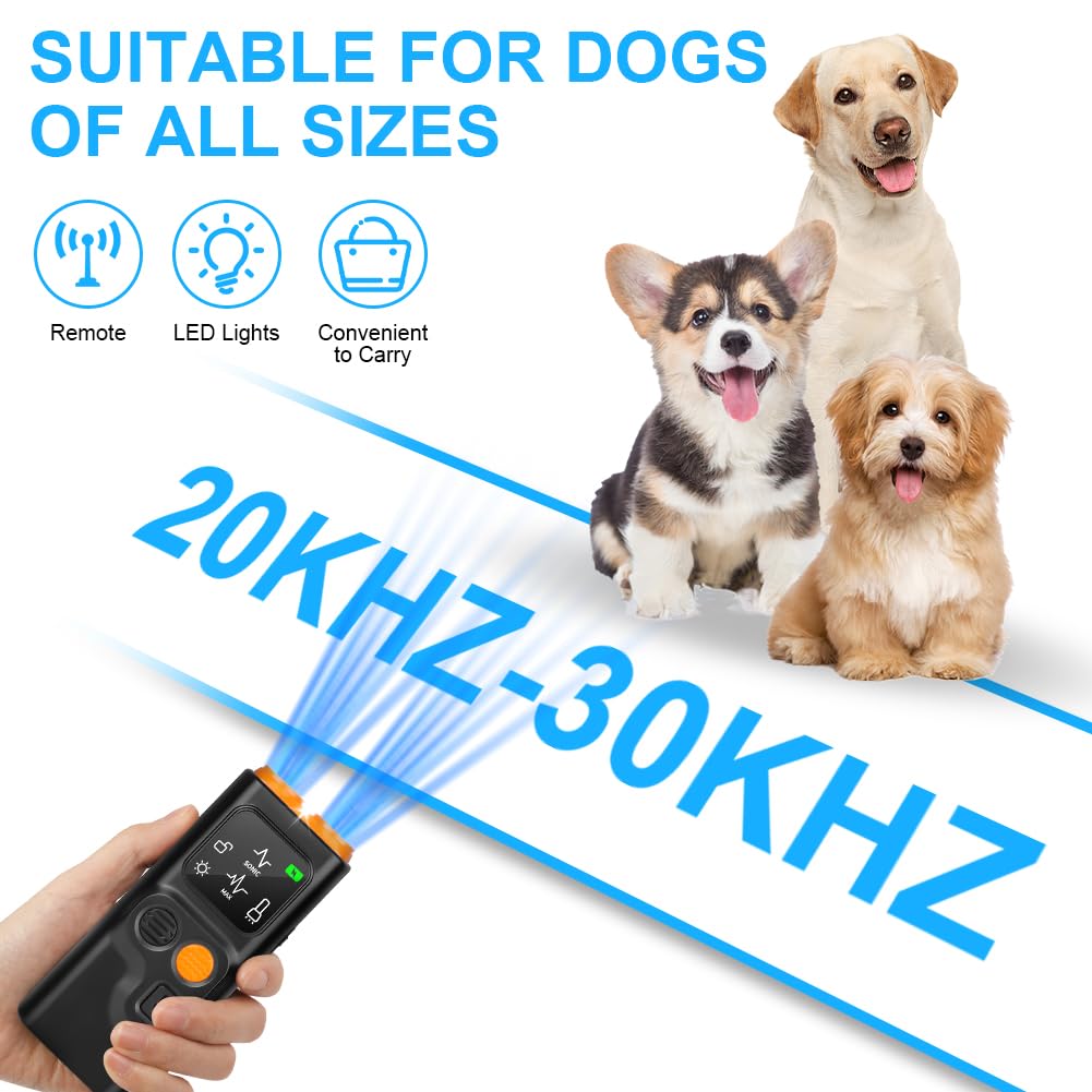Aomig Anti Barking Device, 4 Modes Ultrasonic Dog Repeller - Image 3